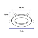 LUMINARIO REDONDO EMPOTRABLE REDONDO FIJO 50W. BLANCO LED O HALOGENO EMP-100S 46612 TRUPER *** OFRECER YD-220/B ***