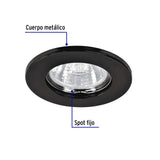 LUMINARIO REDONDO EMPOTRABLE REDONDO FIJO 50W. NEGRO LED O HALOGENO EMP-101S 46613 TRUPER *** OFRECER YD-220/N ***