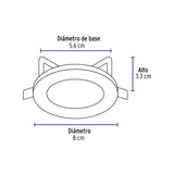 LUMINARIO REDONDO EMPOTRABLE REDONDO FIJO 50W. SATIN LED O HALOGENO EMP-104S 46614 TRUPER *** OFRECER YD-220/S ***
