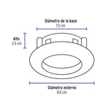 LUMINARIO REDONDO EMPOTRABLE DIRIGIBLE 50W. BLANCO LED O HALOGENO EMP-103S 46615 TRUPER *** OFRECER YD-330/B ***