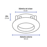 LUMINARIO REDONDO EMPOTRABLE 50W. DIRIGIBLE NEGRO LED O HALOGENO EMP-104S 46617 TRUPER *** OFRECER YD-330/N ***