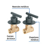 JUEGO MANERALES PALANCA ROSCABLE P/REGADERA NEGRO FOSET TUBIG