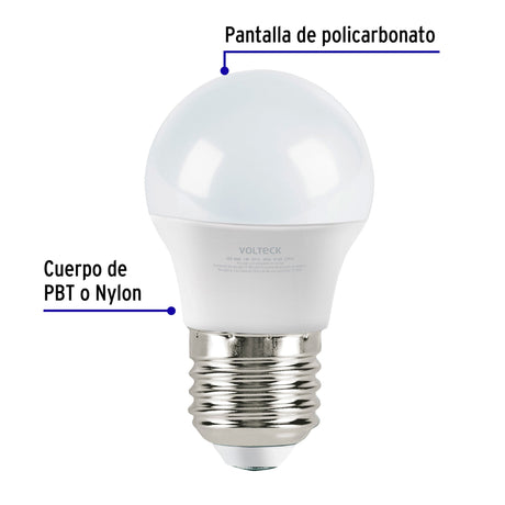 LAMPARA LED BULBO G45 3W/127V. LED-30GF 46854 TRUPER