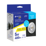 LUMINARIO CUADRADO EMPOTRABLE 5W/120-240V. LED SPOT DIRIGIBLE NEGRO EMP-107L 46948 TRUPER