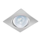 LUMINARIO CUADRADO EMPOTRABLE 5W/120-240V. LED SPOT DIRIGIBLE CROMO MATE EMP-108L 46949 TRUPER