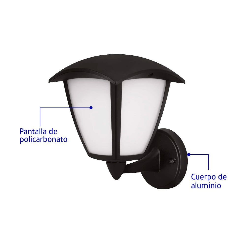 ARBOTANTE FAROL SOPORTADO DE LED 550 LM MCA TRUPER VOLTECK *** EXHIBIDO ***
