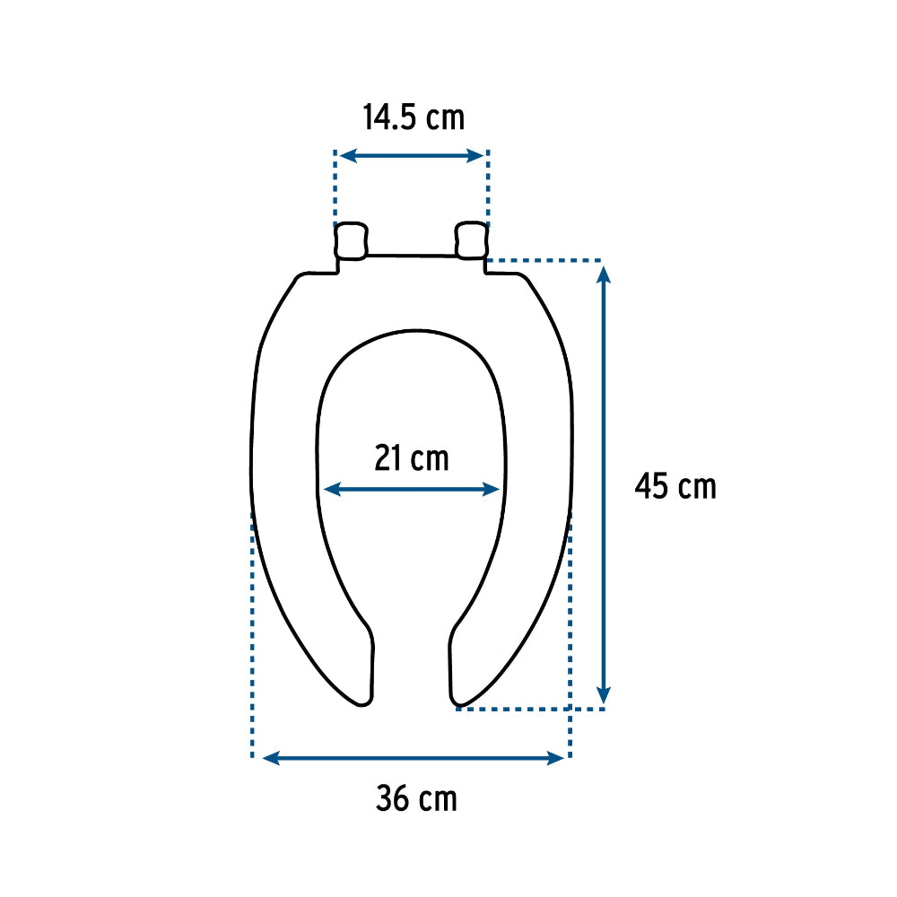 ASIENTO ALARGADO PARA WC ABIERTO COLOR BEIGE FOSET AQUA