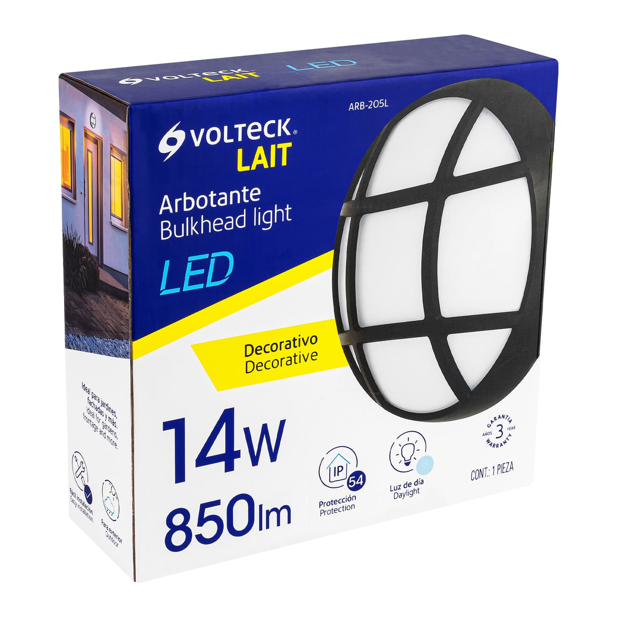ARBOTANTE DECORATIVO LED 14W/127V. 6500K LUZ DE DIA ARB-205L 47099 TRUPER ***HAE2025***