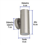 ARBOTANTE DECORATIVO 2 SPOTS ACENTO 50W/127V. SATIN ARB-201S 47391 TRUPER