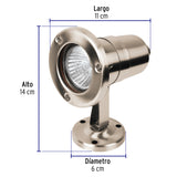 LUMINARIO SPOT PARA PISO 50W/127V. SOBREPONER MR-16 SOB-701S 47393 TRUPER