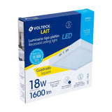 LUMINARIO CUADRADO PLAFON LED 18W/120-240V. SOBREPONER *** INCLUYE DRIVER *** PLA-212L 47444 TRUPER *** OFRECER 18PTLLEDC65MVB ***