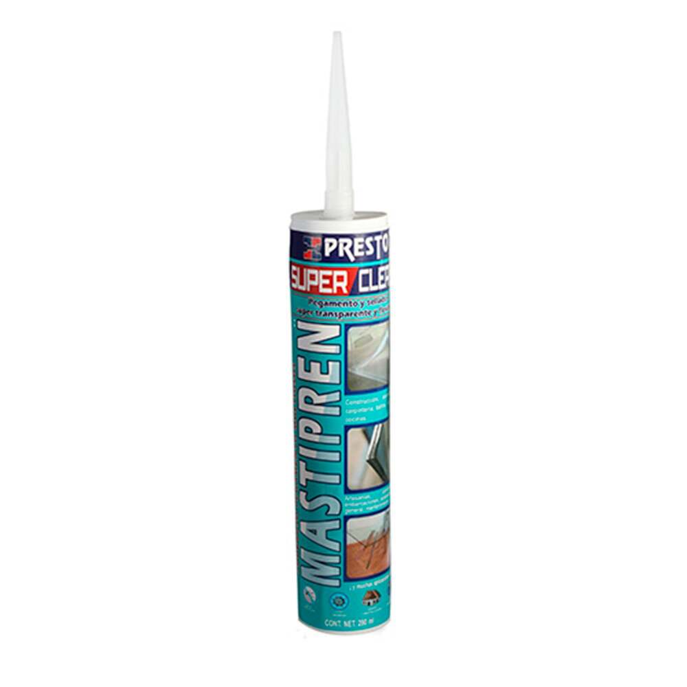 PRESTO MASTIPREN SUPER CLEAR 290 ML PODEROSO ADESIVO MULTIUSOS TRANSPARENTE