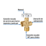VALVULA PARA CILINDROS DE GAS LP HASTA 45KG VGC-560 MCA FOSET