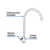 LLAVE INDIVIDUAL PARA FREGADERO CUELLO CURVO FOSET