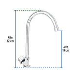 LLAVE INDIVIDUAL PARA FREGADERO CUELLO CURVO FOSET