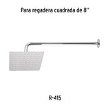 BRAZO RECTO 50CM CON CHAPETON PARA REGADERA CROMO FOSET TUBIG