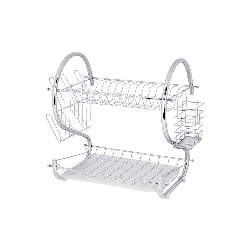 ESCURRIDOR DE ACERO CROMADO 2 NIVLES P/  TRASTES MCA TRUPPER