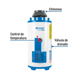 CALENTADOR DE PASO RAPIDA RECUPERACIÓN 9L/MIN 2 SERVICIOS GAS L.P. CALE-9PA FOSET