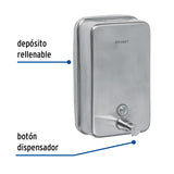 DOSIFICADOR DE ACERO INOX. PARA JABON LIQUIDO FOSET