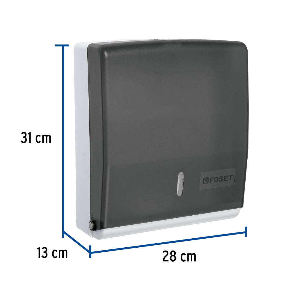 DISPENSADOR DE ABS PARA TOALLAS DE PAPEL HUMO FOSET