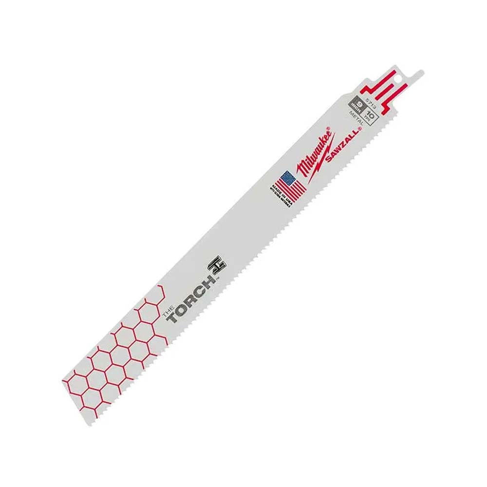 SEGUETA DE METAL THE TORCH PARA SIERRA SABLE 10 DIENTES X PULGADA 9" DE LARGO 5 PIEZAS MILWAUKEE