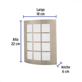 ARBOTANTE DECORATIVO LED 15W/127V. ENC. INST. 3000K. LUZ CALIDA ACERO INOX. ARB-003L 48011 TRUPER