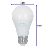 LAMPARA LED 8W/127V. TIPO BULBO 3 NIVELES DE ILUMINACION LUZ DE DIA 6500K LED-60FA 48052 TRUPER
