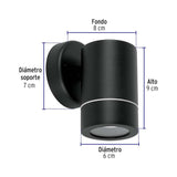 ARBOTANTE DECORATIVO ACENTO 1 SPOT 50W/127V. NEGRO MR-16 ARB-203S 48143 TRUPER