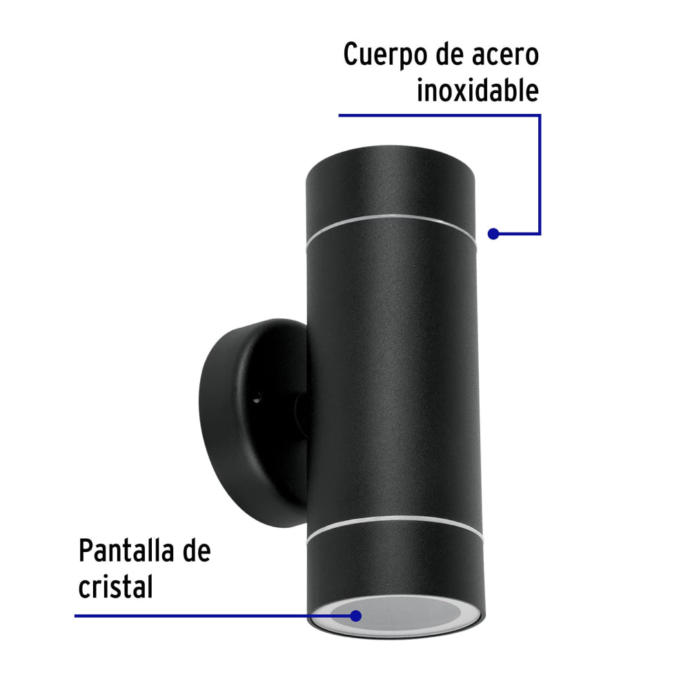 ARBOTANTE DECORATIVO ACENTO 2 SPOTS 50W/127V. NEGRO MR-16 ARB-204S 48144 TRUPER