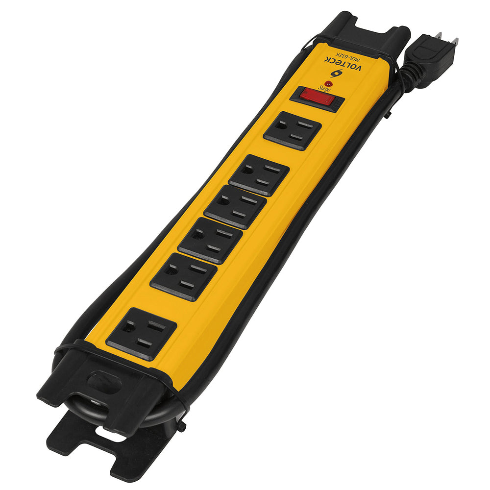 MULTICONTACTO DE BARRA INDUSTRIAL 6 ENTRADAS CON SUPRESOR DE PICOS MUL-612X 48186 TRUPER