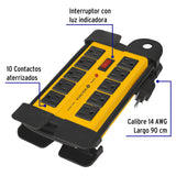 MULTICONTACTO INDUSTRIAL SUPRESOR PICOS CAL. 14 AWG 10 ENTRADAS MUL-1012X 48190
