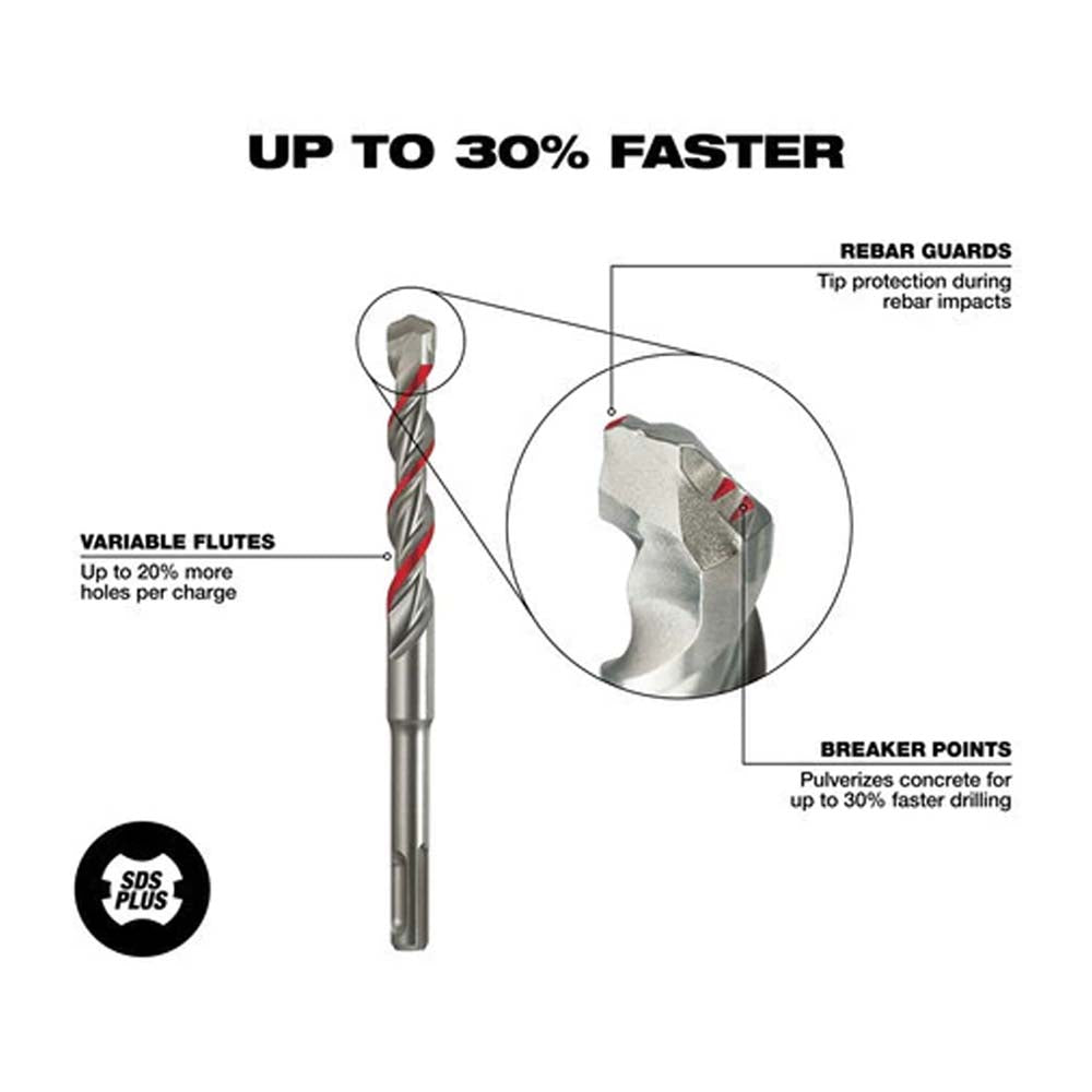 BROCA PARA CONCRETO SDS PLUS M/2 3/8"X 6" MILWAUKEE