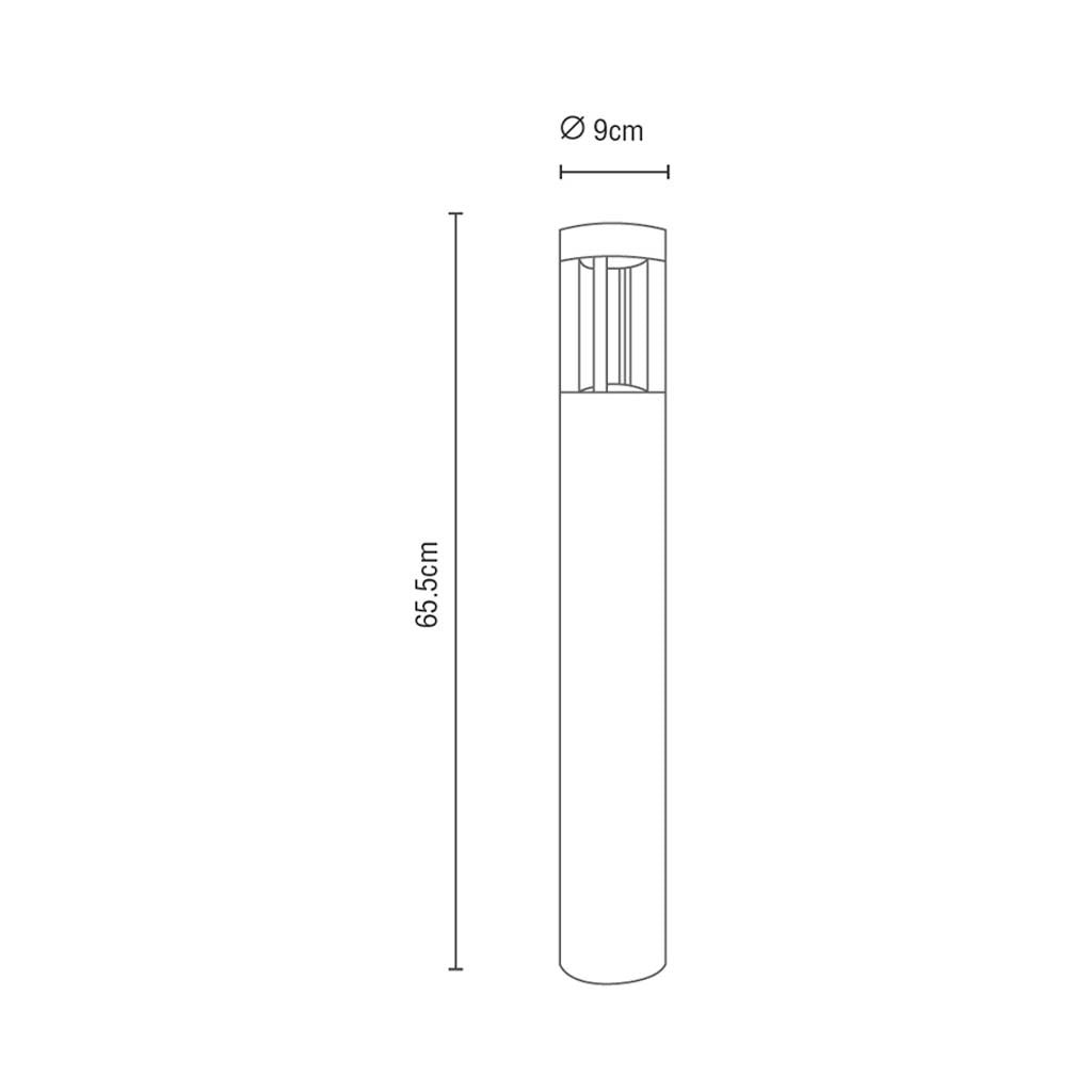 MINIPOSTE LED 7W 100-240V IP54 3000K GRAFITO