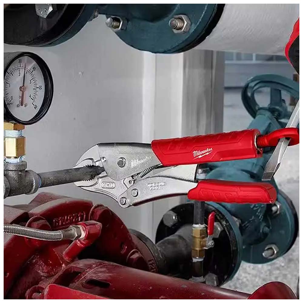 KIT PINZAS DE PRESION CON MORDAZA CURVA TORQUE LOCK **2 PIEZAS** DE 7" Y 10" MILWAUKKE