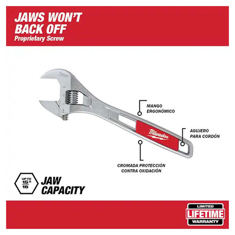 LLAVE PERICO-AJUSTABLE-INGLESA 6 MILWAUKEE