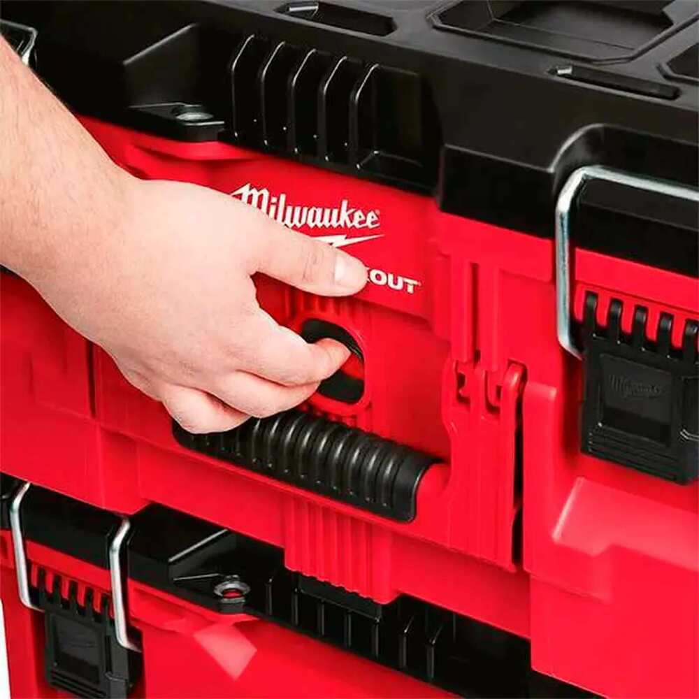 CAJA DE ALMACENAMIENTO PARA HERRAMIENTA PACKOUT GRANDE CON BANDEJA ORGANIZADORA 28.2 X 41.1 X 56.1 CM MILWAUKEE