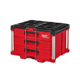 CAJA DE ALMACENAMIENTO PARA HERRAMIENTA 3 CAJONES PACKOUT CON 1 JUEGO DE DIVISORES 36.6 X 41.4 X 56.4 CM MILWAUKEE