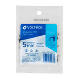 GRAPA PARA CABLE REDONDO  5MM NEGRA BOLSA CON 20 PZ GCU-5N