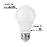 LAMPARA LED ATENUABLE 9W/127V. TIPO BULBO 6500K LUZ CALIDA LED-60DF 48297 TRUPER