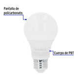 LAMPARA LED ATENUABLE 9W/127V. TIPO BULBO 3000K LUZ CALIDA LED-60DC 48298 TRUPER