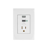 PLACA CON 2 PUERTOS USB Y CONTACTO 2 POLOS + TIERRA TRUPER *** OFRECER TR7765W-BOX O TR7741W-BOX ***