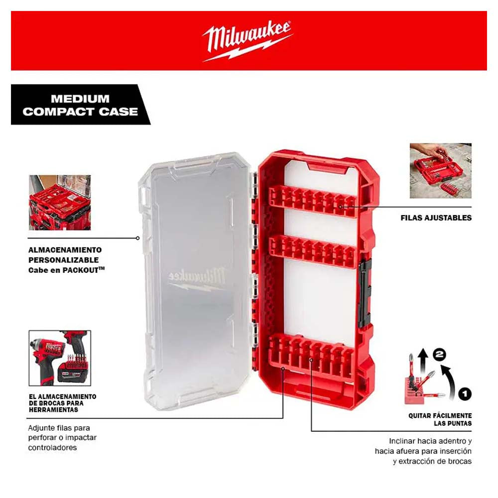 KIT PUNTAS DE DESTORNILLADOR SHOCKWAVE **18 PIEZAS** MILWAUKEE