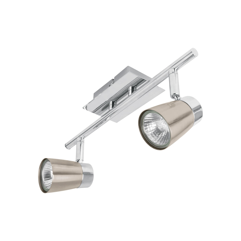 LUMINARIO SOBREPONER 2 SPOTS 100W/120V. SOB-302S 48433 TRUPER