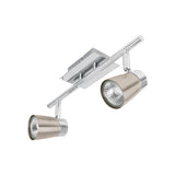 LUMINARIO SOBREPONER 2 SPOTS 100W/120V. SOB-302S 48433 TRUPER