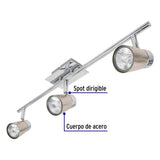 LUMINARIO SOBREPONER 3 SPOTS 150W/120V. SOB-303S 48434 TRUPER