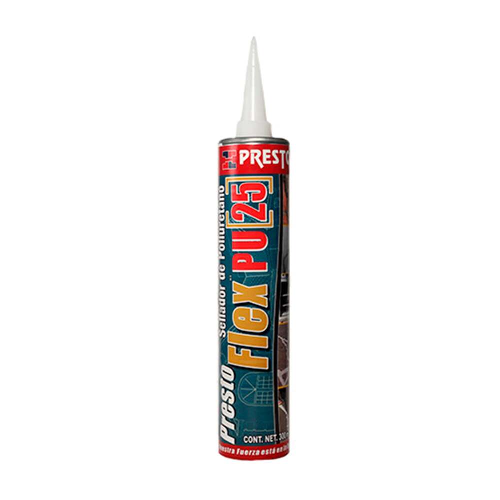 SELLADOR DE POLIURETANO PRESTO FLEX PU-25 300ML NEGRO CARTUCHO