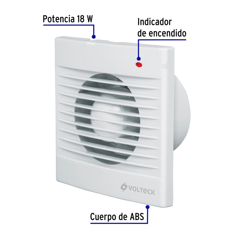 EXTRACTOR DE AIRE DE 4" BLANCO VOLTECK *** OFRECER 1204-BL O INTER4 O ECOSLIM4 ***
