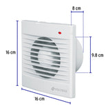 EXTRACTOR DE AIRE DE 4" BLANCO VOLTECK *** OFRECER 1204-BL O INTER4 O ECOSLIM4 ***