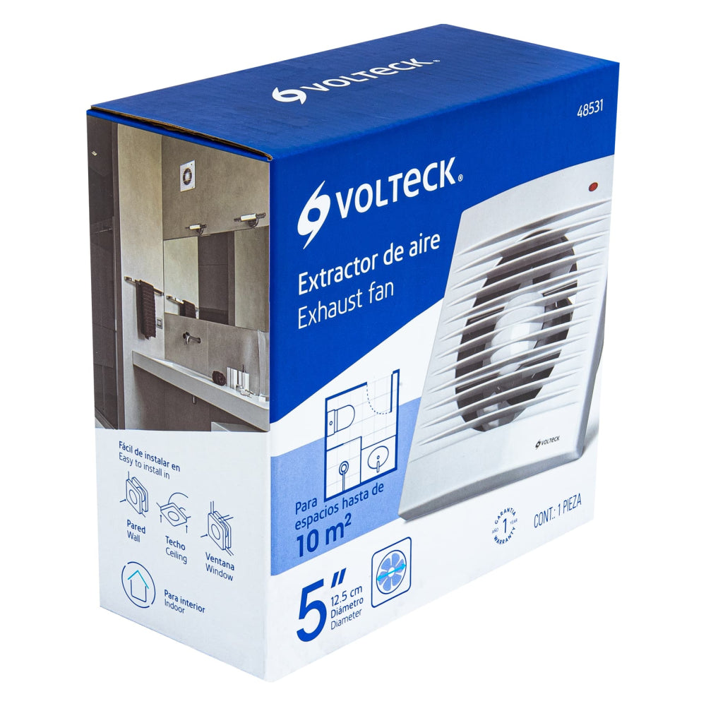 EXTRACTOR DE AIRE DE 5" BLANCO VOLTECK *** OFRECER 1205-BL O INTER5 O TURBO5 ***