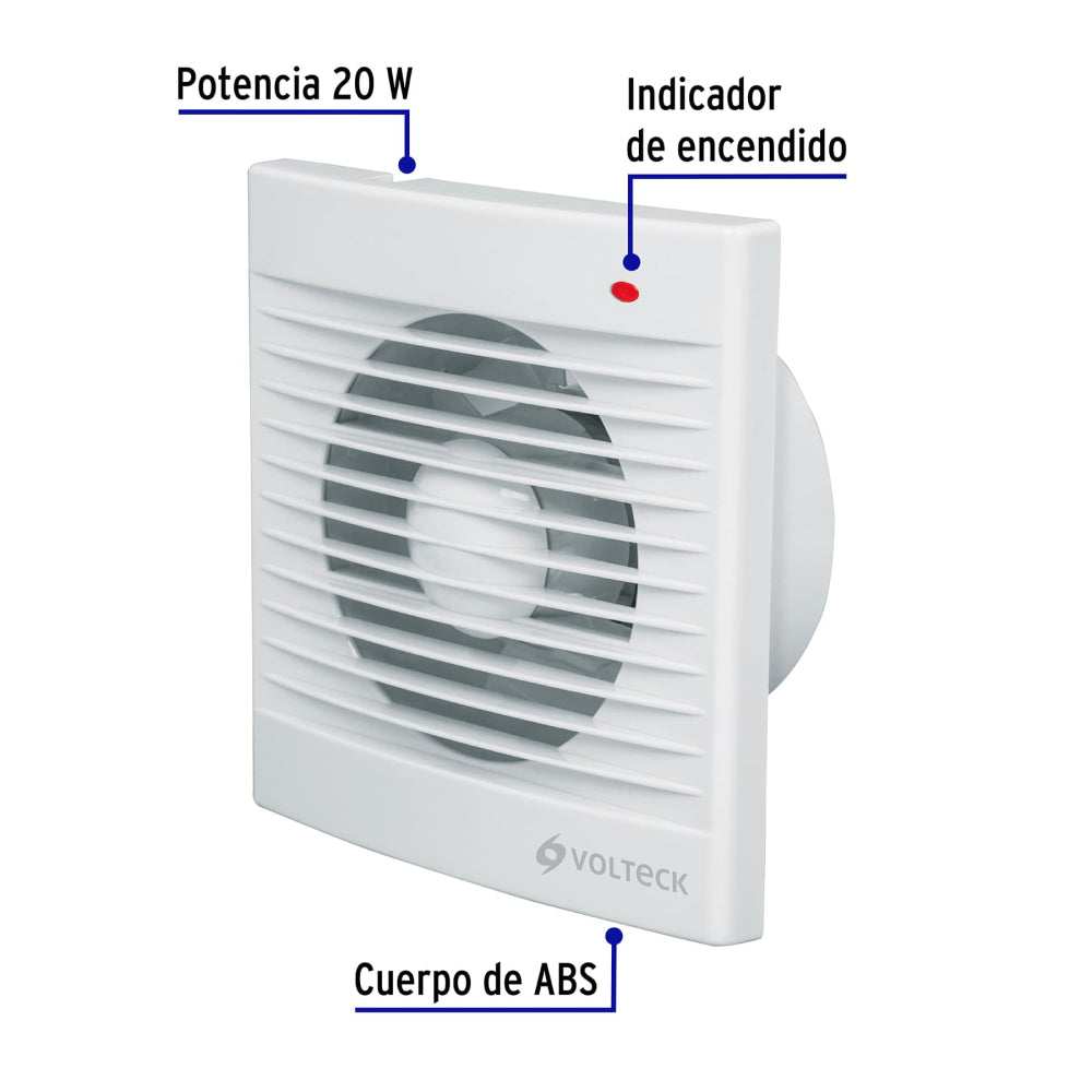 EXTRACTOR DE AIRE DE 5" BLANCO VOLTECK *** OFRECER 1205-BL O INTER5 O TURBO5 ***